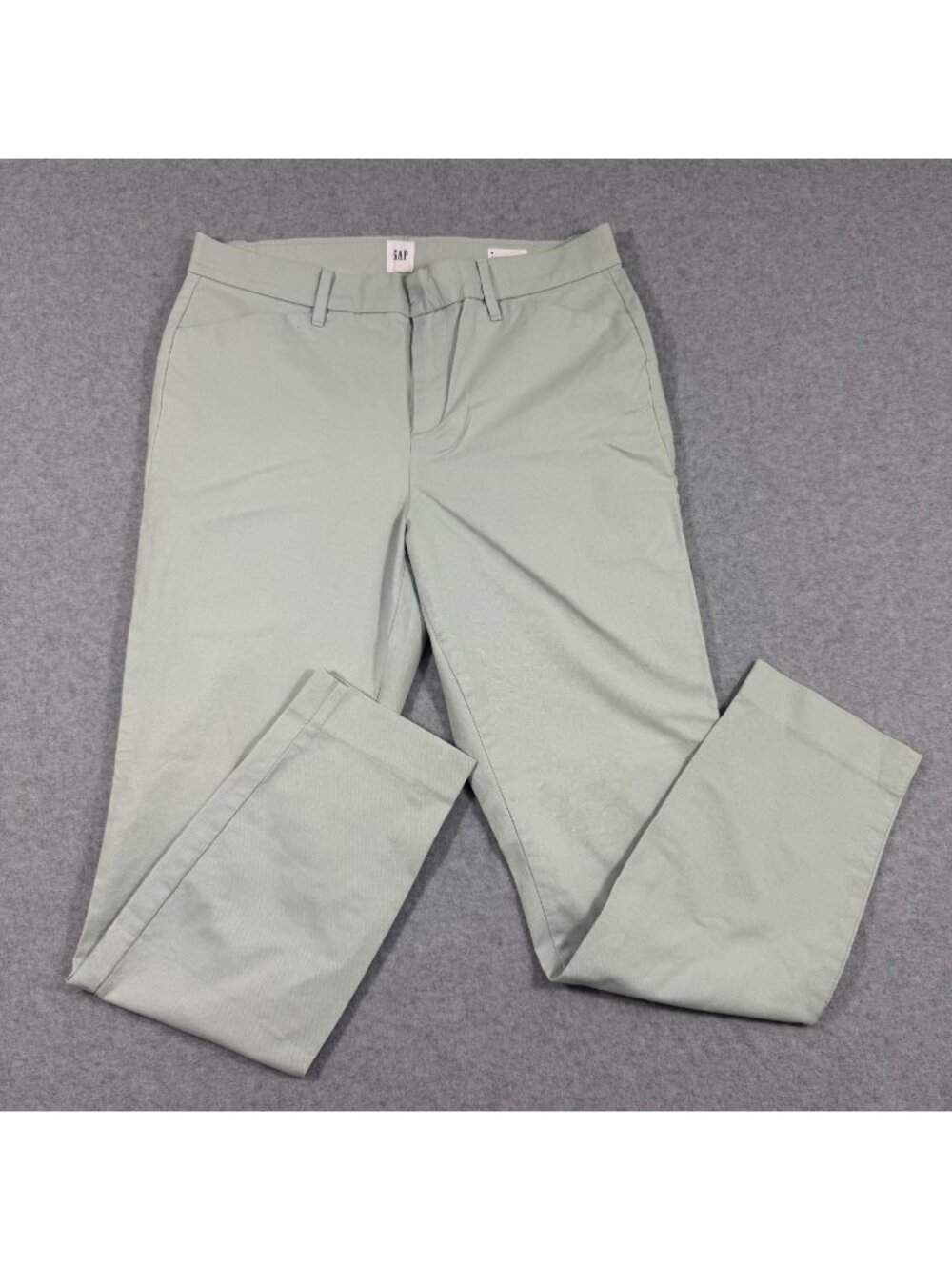 GAP Women’s Signature Skinny Ankle Khaki Pants Sage Green Size 6